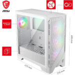 Vỏ máy tính Case MSI MAG FORGE 320R AIRFLOW WHITE- 4 FAN ARGB