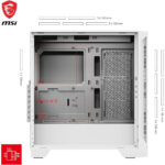 Vỏ máy tính Case MSI MAG FORGE 320R AIRFLOW WHITE- 4 FAN ARGB