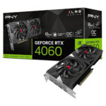 Card màn hình VGA PNY GeForce RTX 4060 8GB XLR8 Gaming VERTO Overclocked Dual Fan DLSS 3